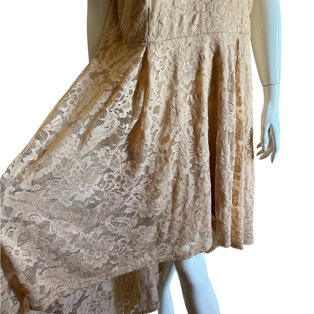 NWT Dressystar Women’s Elegant Beige Lace Midi Dress SZ 3X 🩷 - Picture 5 of 16
